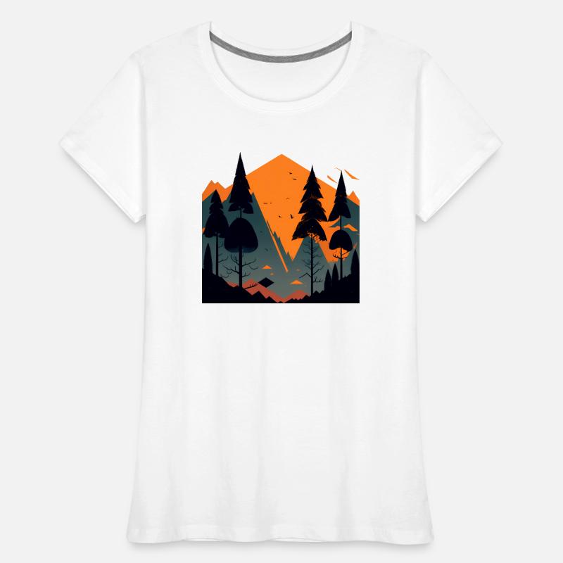 Einfache Landschaft Frauen Premium Bio T-Shirt