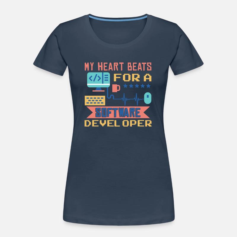 My Heart Beats For A Software Developer Women's Premium Organic T-Shirt
