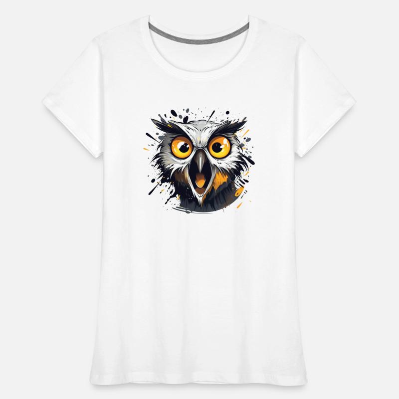 Crazy Eule Frauen Premium Bio T-Shirt