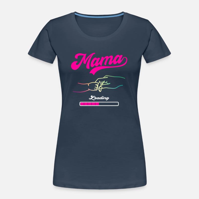 Mama Loading Mutter Mütter Muttertag Frauen Premium Bio T-Shirt