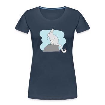 Illustriertes Design mit Viscacha - Frauen Premium Bio T-Shirt -  - Vorne - Mia (176cm)