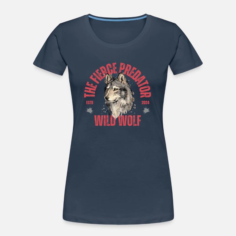 Wild wolf Frauen Premium Bio T-Shirt