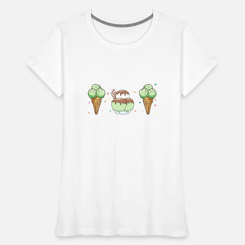 Team Mint Choc Eiswaffel Eiscreme Eis Frauen Premium Bio T-Shirt