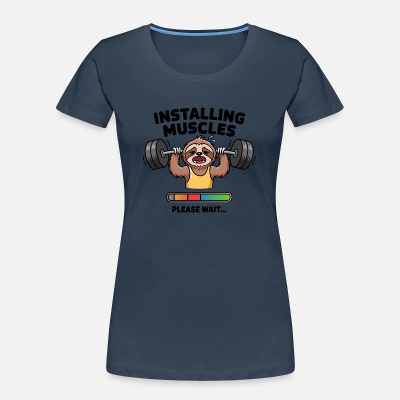 Loading Muscles Sloth Women's Premium Organic T-Shirt