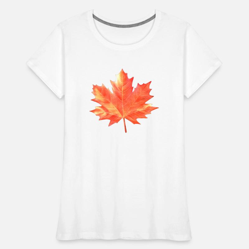 Maple Leaf Couleurs colorées Maple Tree Forest Warm T-shirt bio Premium Femme