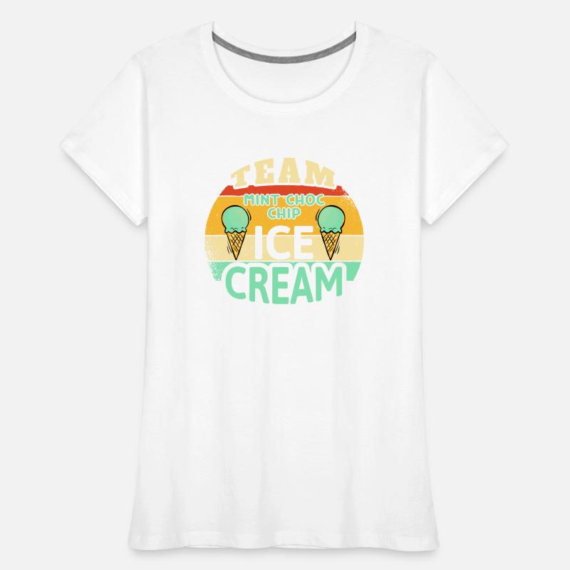 Team Mint Choc Crème glacée Cornet Crème glacée Crème glacée T-shirt bio Premium Femme