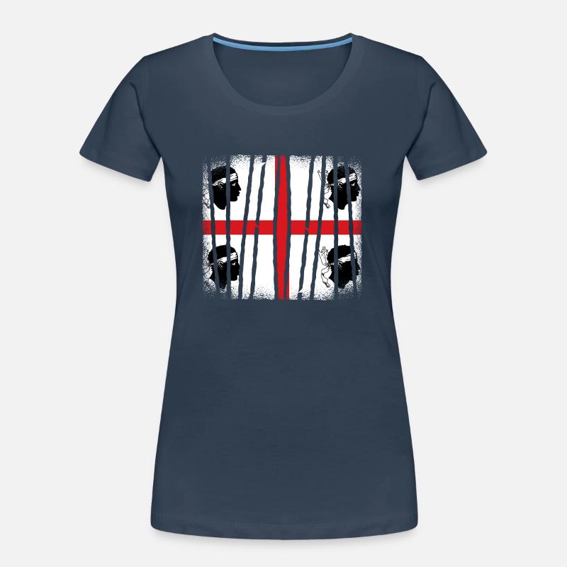 Drapeau de la Sardaigne Drapeau sarde Drapeau de la Sardaigne T-shirt bio Premium Femme