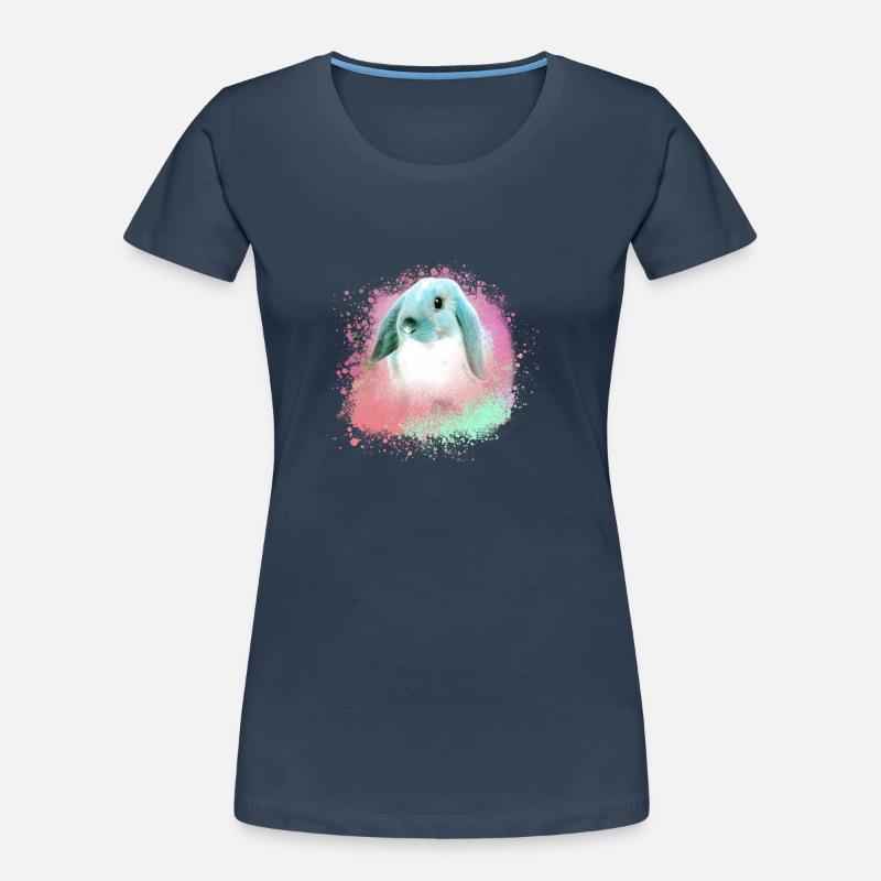 rabbit,graffiti,painting,pet,rabbit,blue Women's Premium Organic T-Shirt