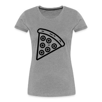 Pizza slice - Women's Premium Organic T-Shirt -  - Front - Mia (176cm)
