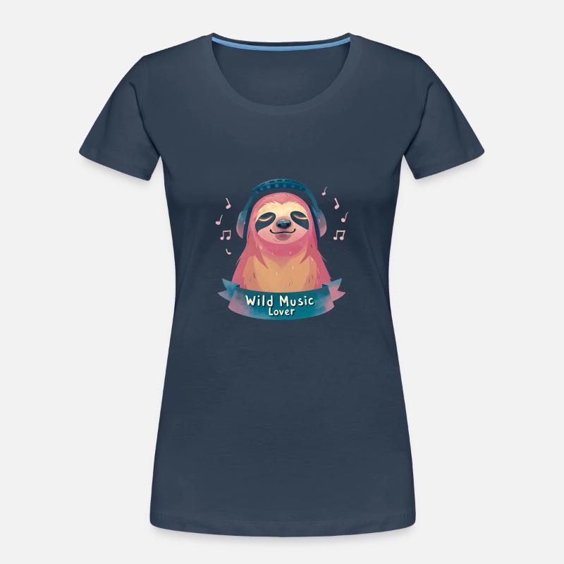 Faultier Musikliebhaber Frauen Premium Bio T-Shirt