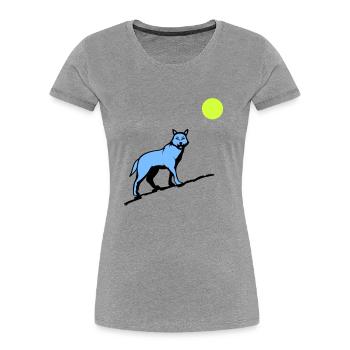 wolf mond - Frauen Premium Bio T-Shirt -  - Vorne - Mia (176cm)