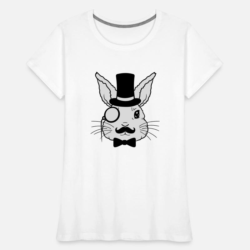 Cylindre monocle Sir Rabbit T-shirt bio Premium Femme
