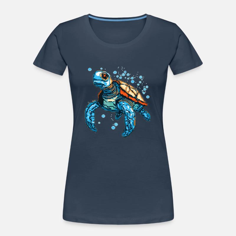 Turtle est composé de pixels T-shirt bio Premium Femme