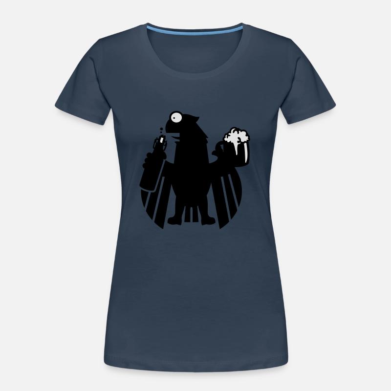 Kampftrinker Satirischer Adler / Boozer eagle (2c) Women's Premium Organic T-Shirt