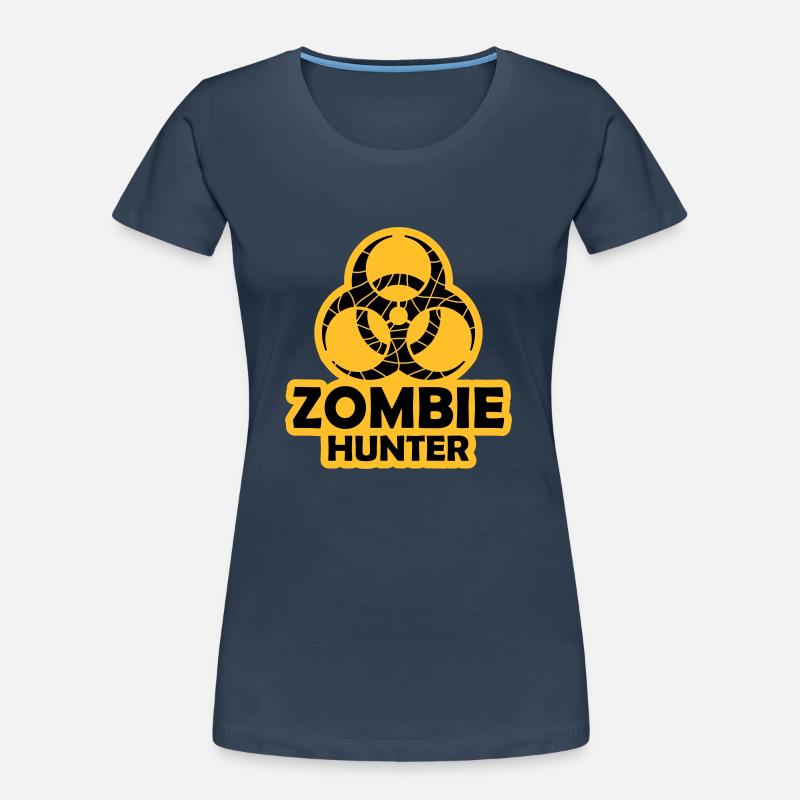 citation d’Halloween de chasseur de zombies T-shirt bio Premium Femme