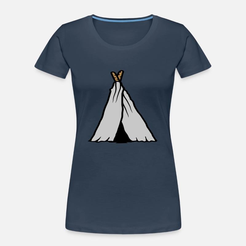 Excursion sous tente primitive T-shirt bio Premium Femme
