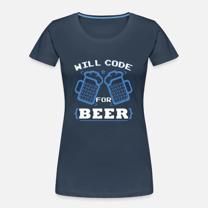 Will Code For Beer | Programmierer Codierung Frauen Premium Bio T-Shirt