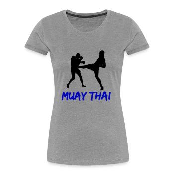 muay thai - Frauen Premium Bio T-Shirt -  - Vorne - Mia (176cm)