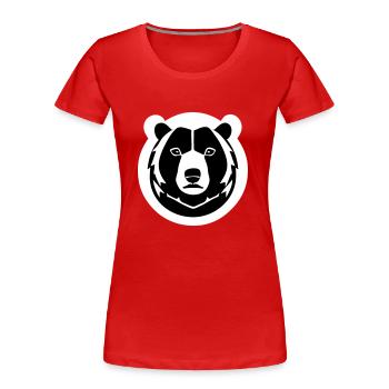 Ein starker flauschiger Bär im Comic Stiel - Frauen Premium Bio T-Shirt -  - Vorne - Mia (176cm)