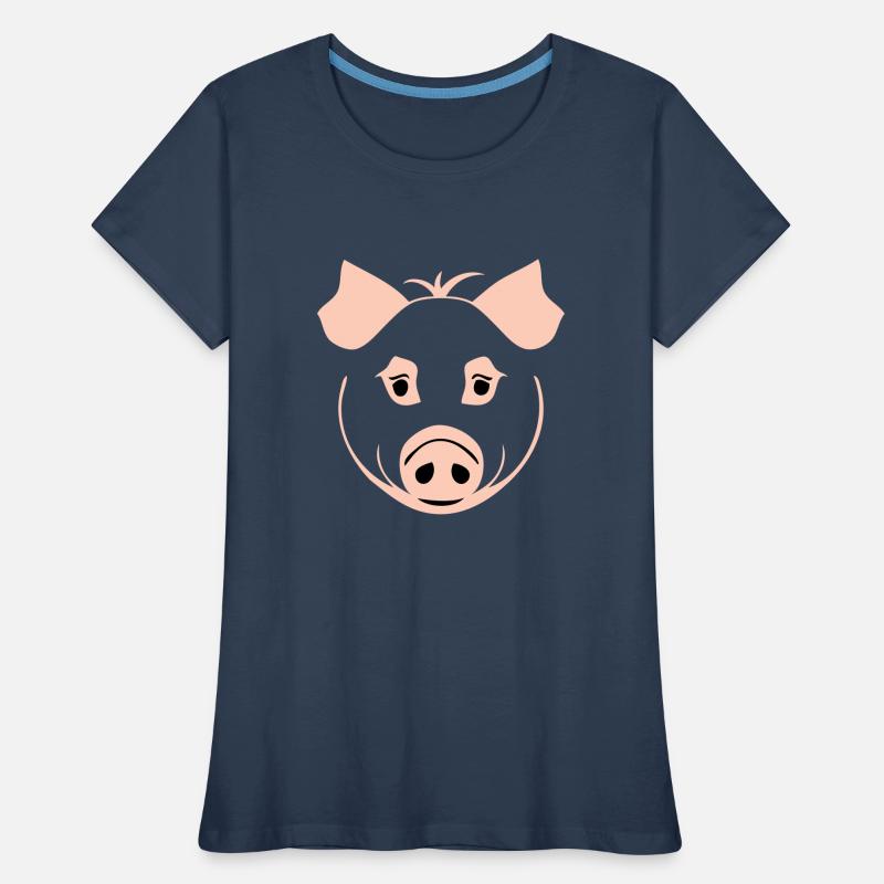 Schwein im Comic Stil Frauen Premium Bio T-Shirt