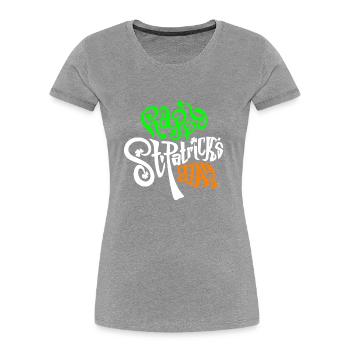 shamrock Saint Patrick unique design Saint Patrick - Women's Premium Organic T-Shirt -  - Front - Mia (176cm)