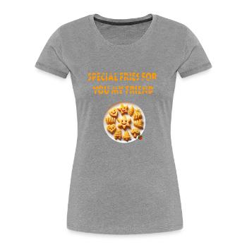 SPECIAL FRIES - Women's Premium Organic T-Shirt - navy - Front - Mia (176cm)