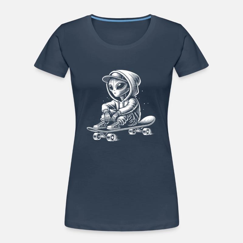Skateboard Frauen Premium Bio T-Shirt