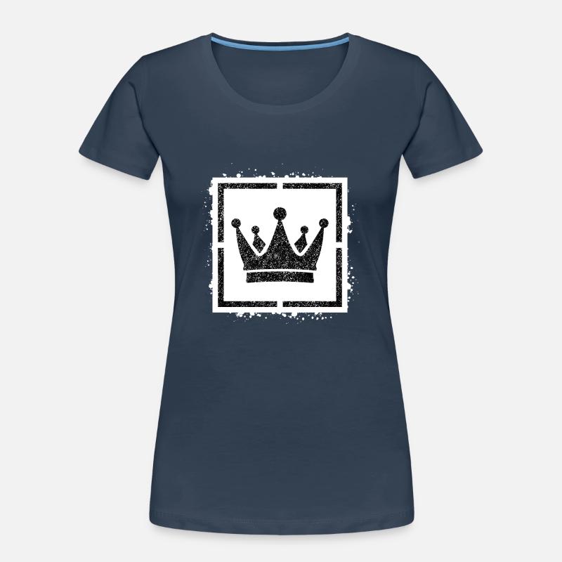 Sponge stencil Crown inside square Women's Premium Organic T-Shirt