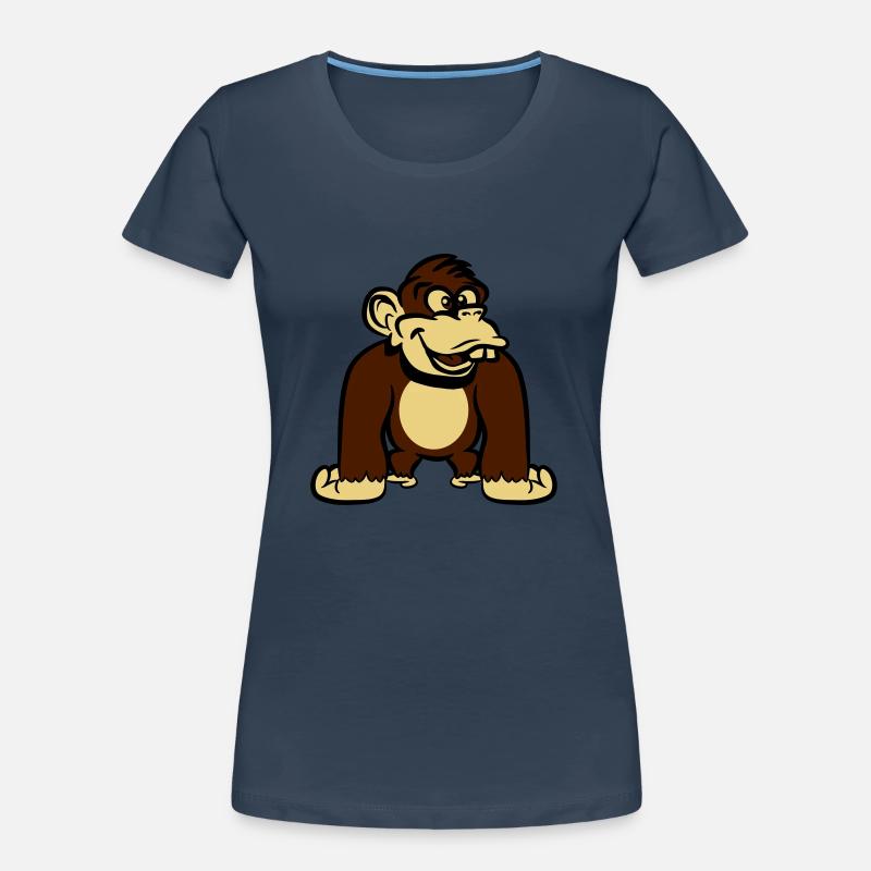 affe witzig doof Frauen Premium Bio T-Shirt