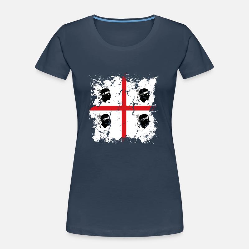 Sardaigne Drapeau Sardaigne Drapeau Sardegna Drapeau T-shirt bio Premium Femme