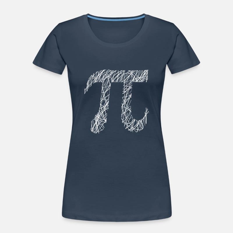 Pi Circle Number Greek Scribbled Gift Idea Women's Premium Organic T-Shirt