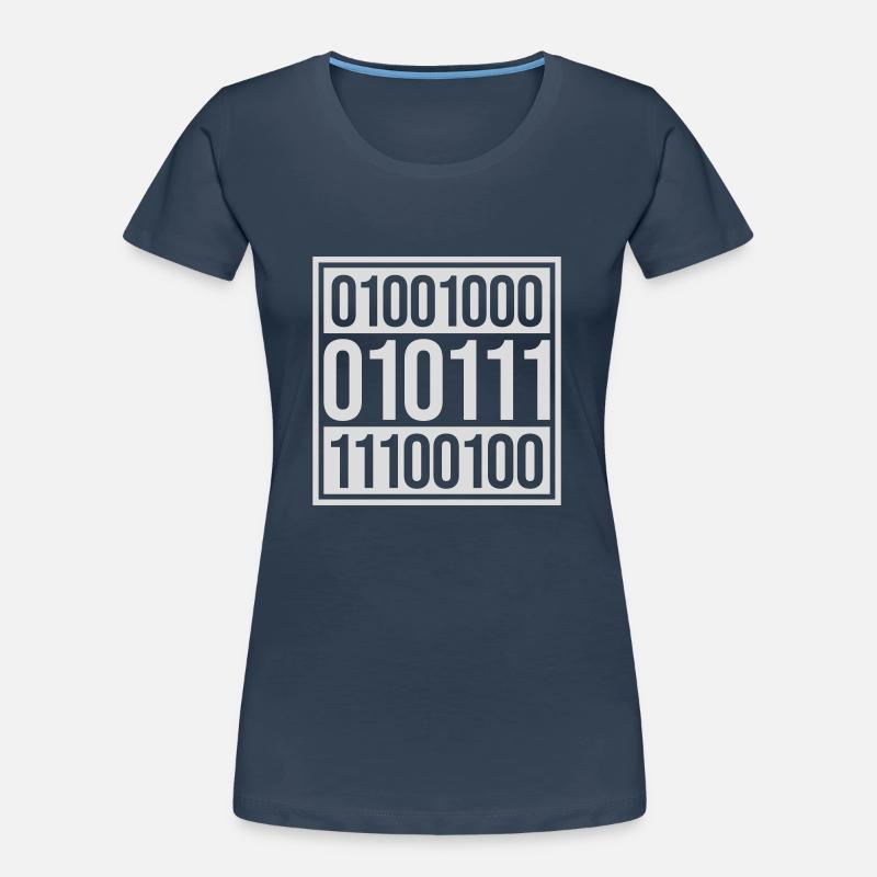 Binär Code Programm Sprache Frauen Premium Bio T-Shirt