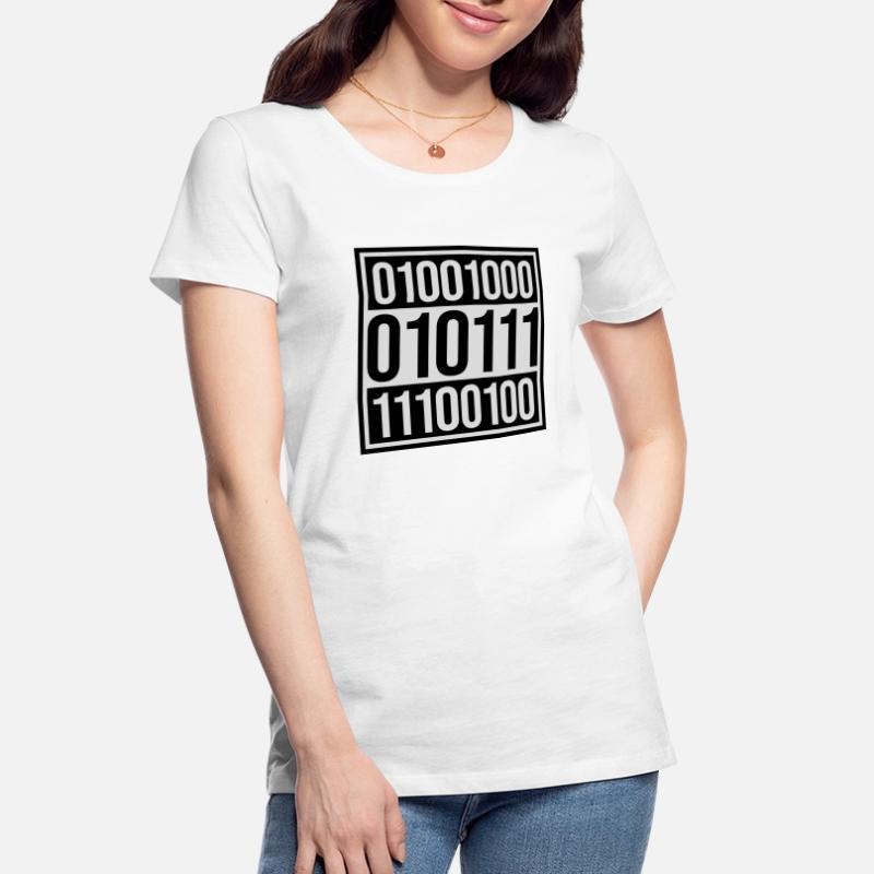 Binary Code Program Language Women's Premium Organic T-Shirt
