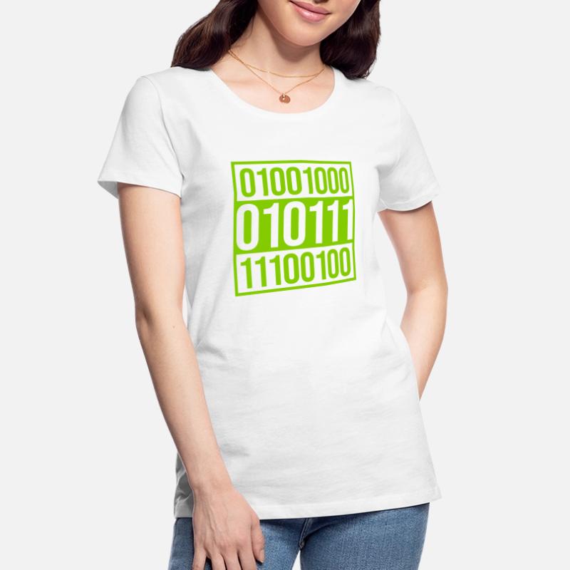 Binary Code Program Language Women's Premium Organic T-Shirt