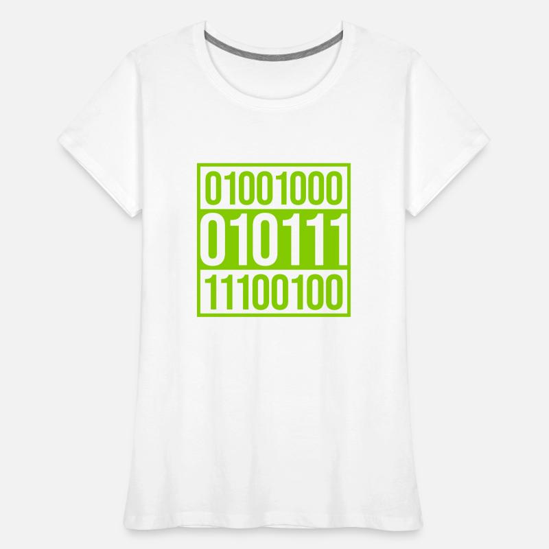 Binary Code Program Language Women's Premium Organic T-Shirt