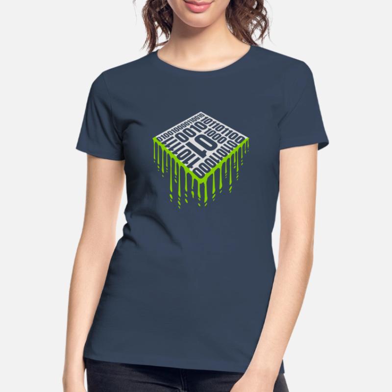 Binary Code Program Language Women's Premium Organic T-Shirt