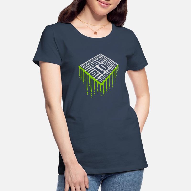 Binary Code Program Language Women's Premium Organic T-Shirt