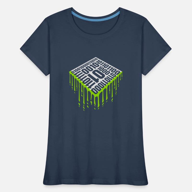 Binär Code Programm Sprache Frauen Premium Bio T-Shirt