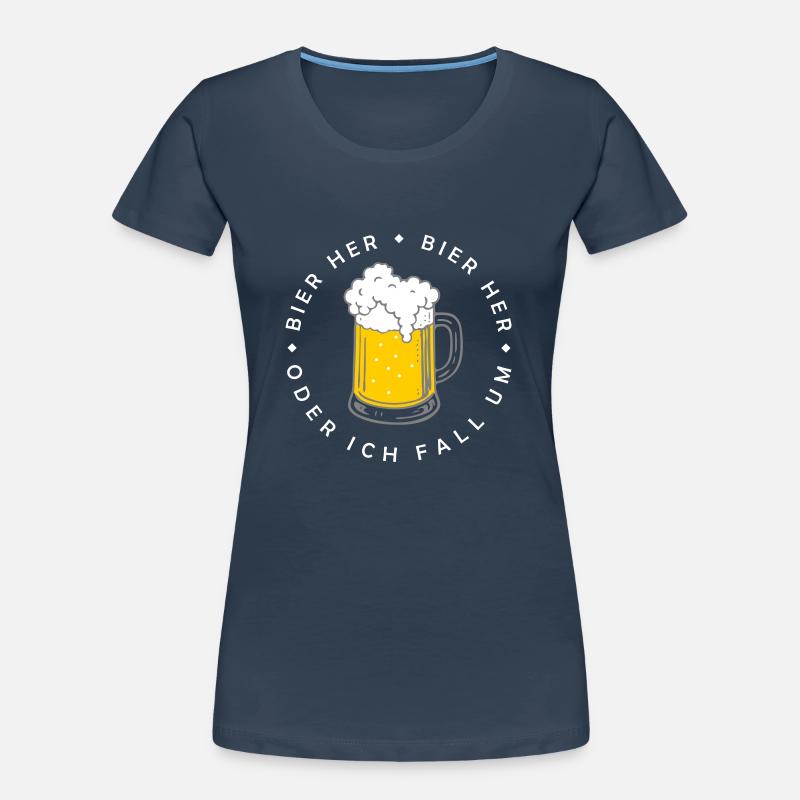 Bienen hier - Oder ich fall um! Frauen Premium Bio T-Shirt