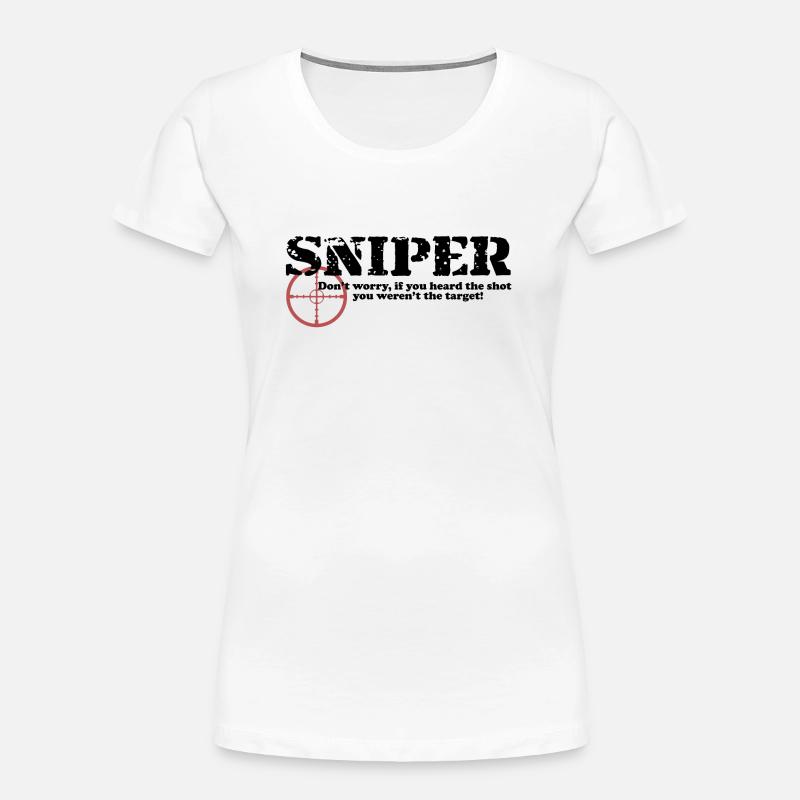 Sniper Hear - Women's Premium Organic T-Shirt - white