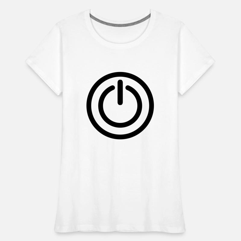Power on Computer Button T-shirt bio Premium Femme