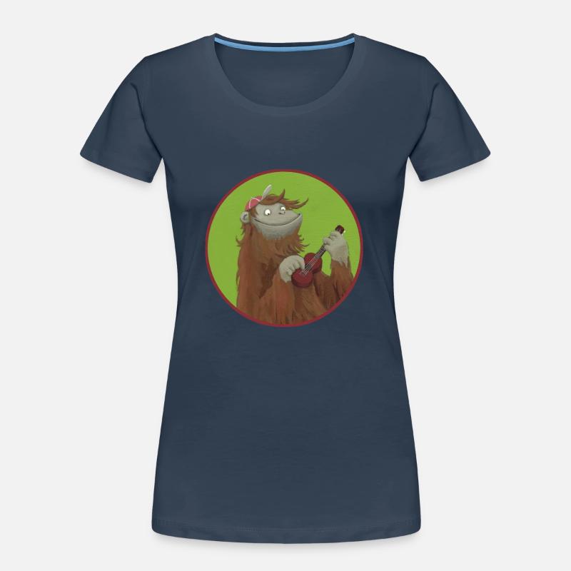 Monkey with ukulele Women's Premium Organic T-Shirt