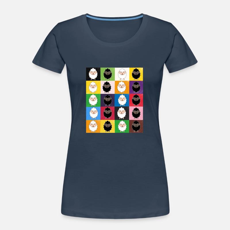 Moutons patchwork T-shirt bio Premium Femme