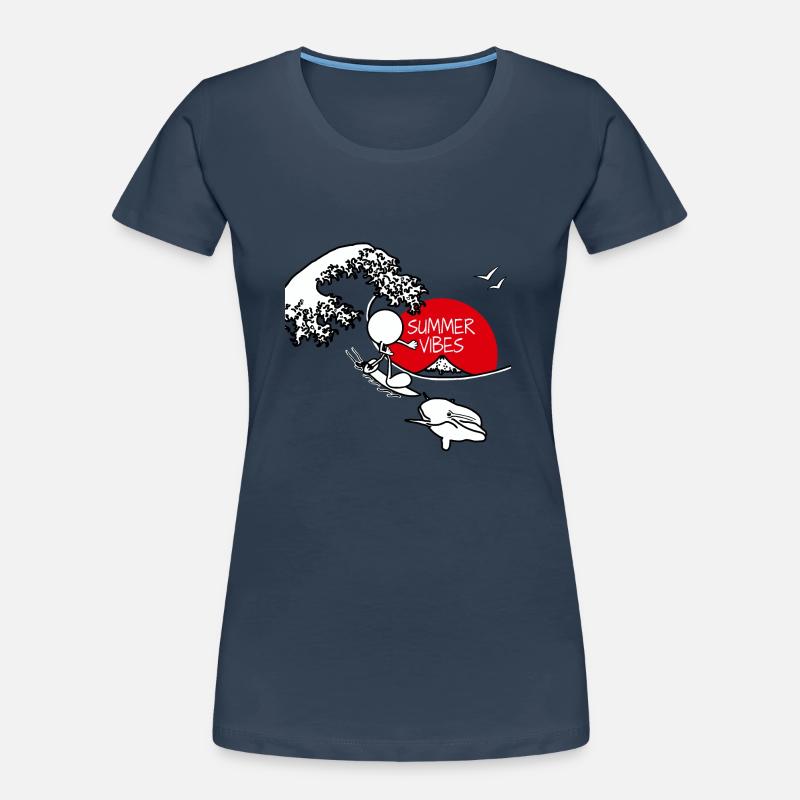 Summer Vibes Plain Doddle Frauen Premium Bio T-Shirt