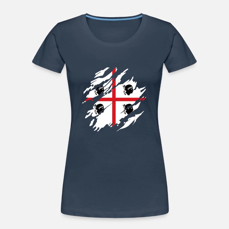 Sardaigne Drapeau Scratch Drapeau sarde Sardegna T-shirt bio Premium Femme