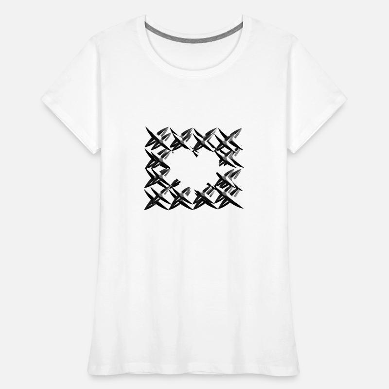 pattern cross net grey Women's Premium Organic T-Shirt