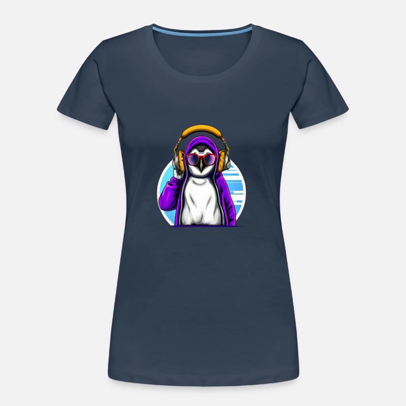Pingouin cool avec pull T-shirt bio Premium Femme