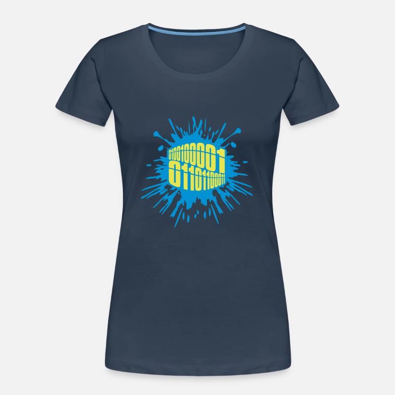 Binär Code Programm Sprache Frauen Premium Bio T-Shirt