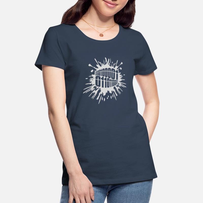 Binary Code Program Language Women's Premium Organic T-Shirt