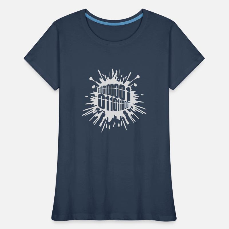 Binary Code Program Language Women's Premium Organic T-Shirt